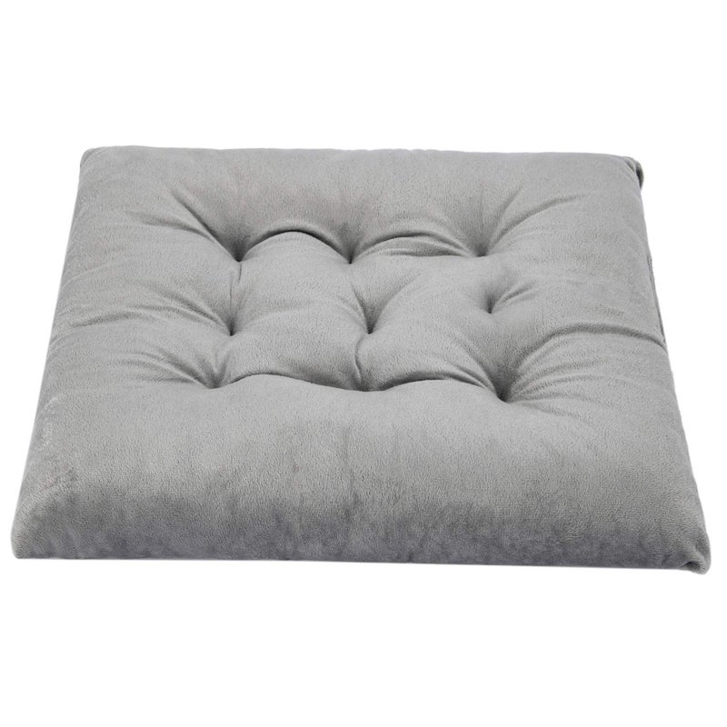 WONDER MIRACLE 4 Pack Seat Cushion/Chair Cushion Pads for Dining Chairs, Office Chair, Floor, Machine Wash & Dryer Friendly (Flannel 16"Ã—16", Grey) - Image 4